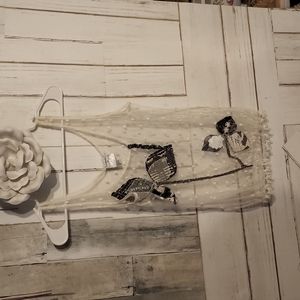 AUTHENTIC CHANEL Double C Logo Lace Top